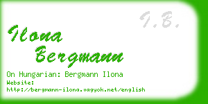 ilona bergmann business card